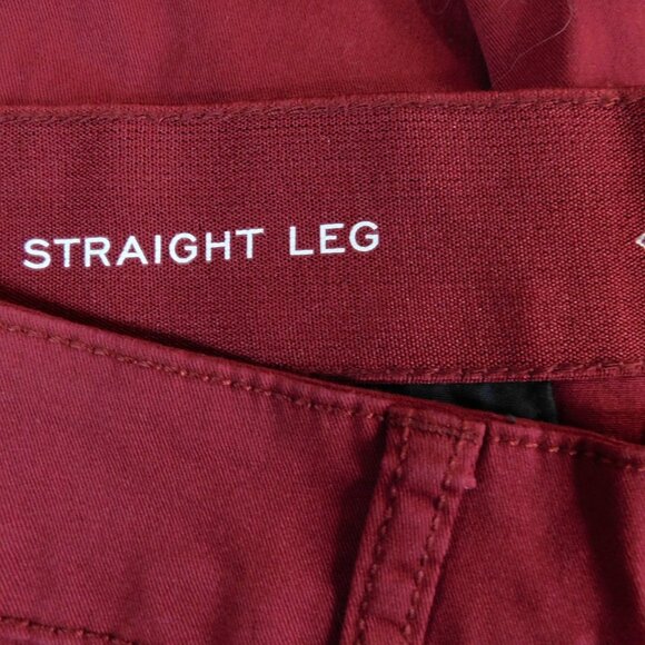 ST. JOHN’S BAY Secretly Slender Womens Straight Fit Pant Red Burgundy 8PS - Picture 4 of 7